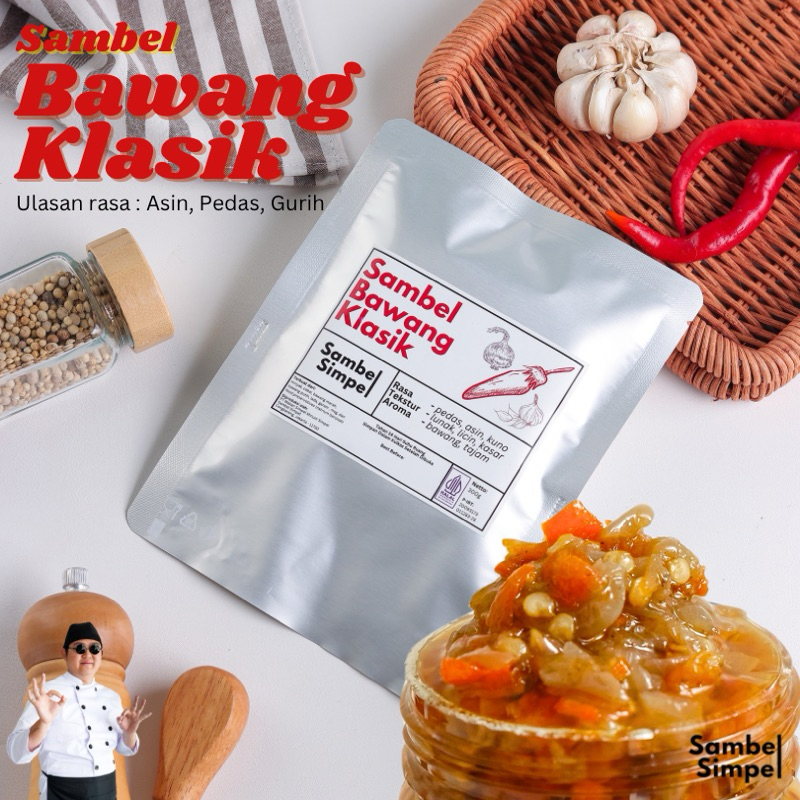 

Sambel Simpel - Sambal Bawang Klasik 300gr/900gr Refill Horeca Pack