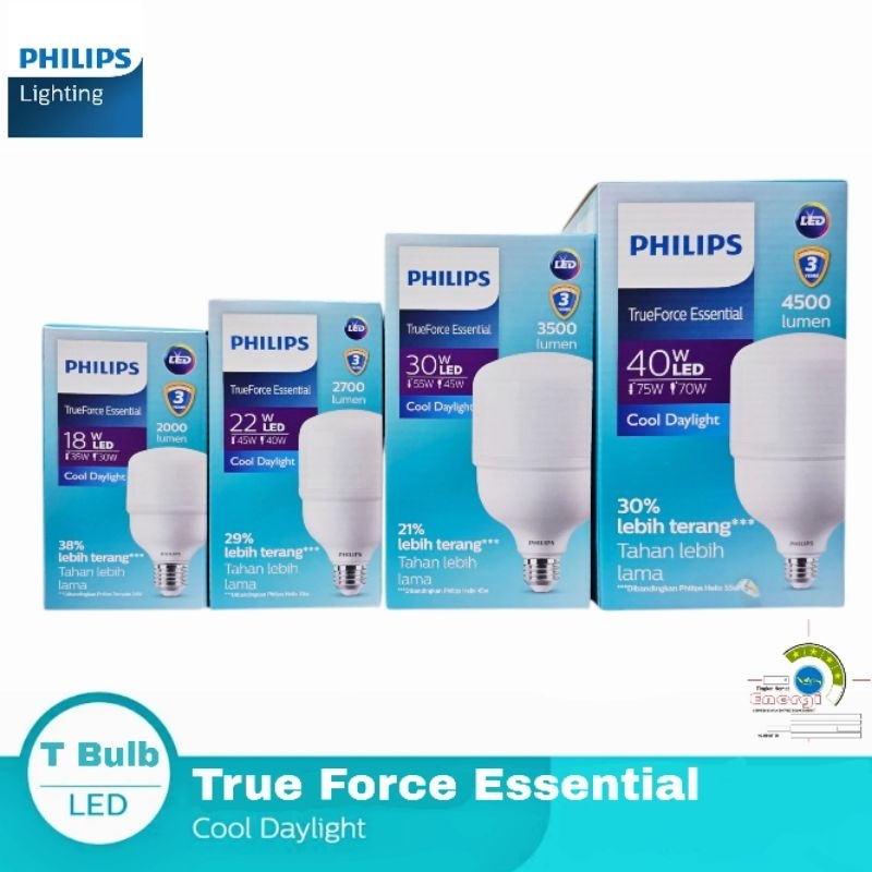 Lampu Philips TrueForce Essential 18w 22w 30w 40w - Led Philips TForce Essential