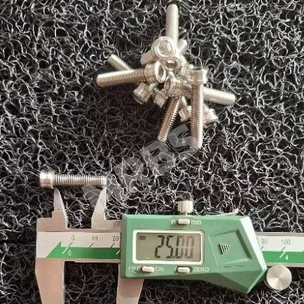 Baut L Stainless Bubut (M6×25mm/Baut 10 Panjang 2,5cm) Model Titanium