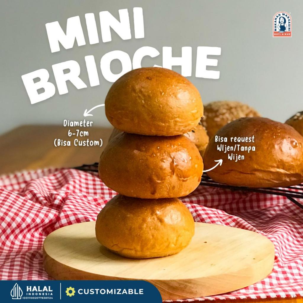 

Roti Makanan Wargasini | Roti Light Mini Brioche Bun Diameter 6-7cm /Supplier Roti UMKM