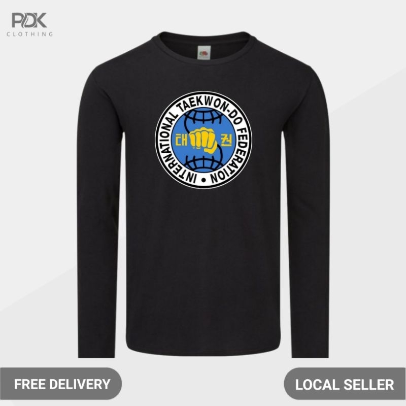 Kaos Pria Baju Lengan Panjang International Taekwondo