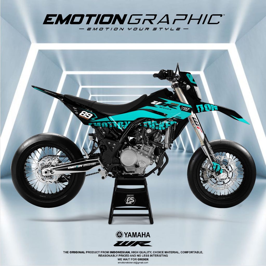 DECAL STIKER WR 155 FULLBODY SUPERMOTO HITAM TOSCA(2)