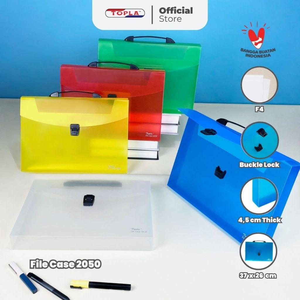 

File case with handle map dokumen tas dokumen kantoran ukuran folio anti airTopla