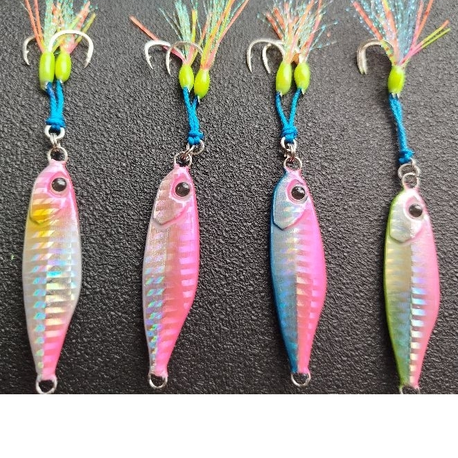 Metal jig TETRA + assist hook double GID ~ micro jig 30 gram