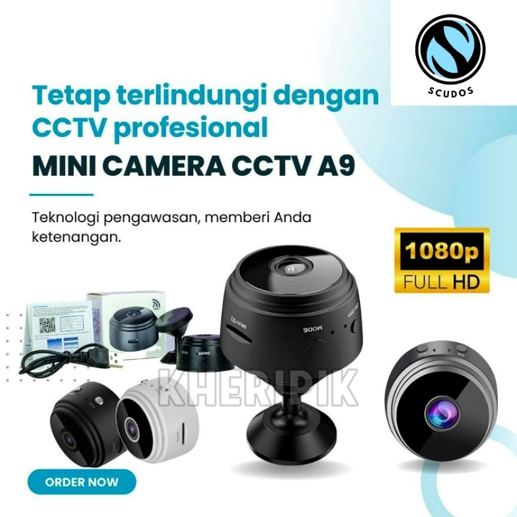 CCTV Wireless A9 Mini Wifi HD 1080P v380 Kamera Keamanan Pengintai Tersembunyi Kecil Tanpa Kabel A12