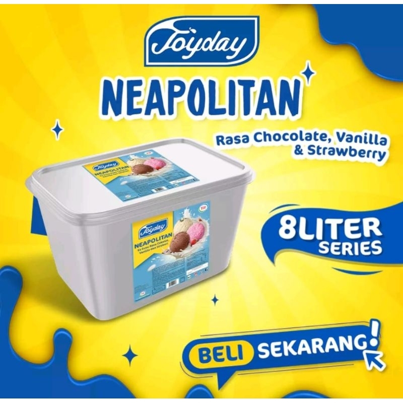 

ICE CREAM JOYDAY NEOPOLITAN 3 RASA 8 LITER