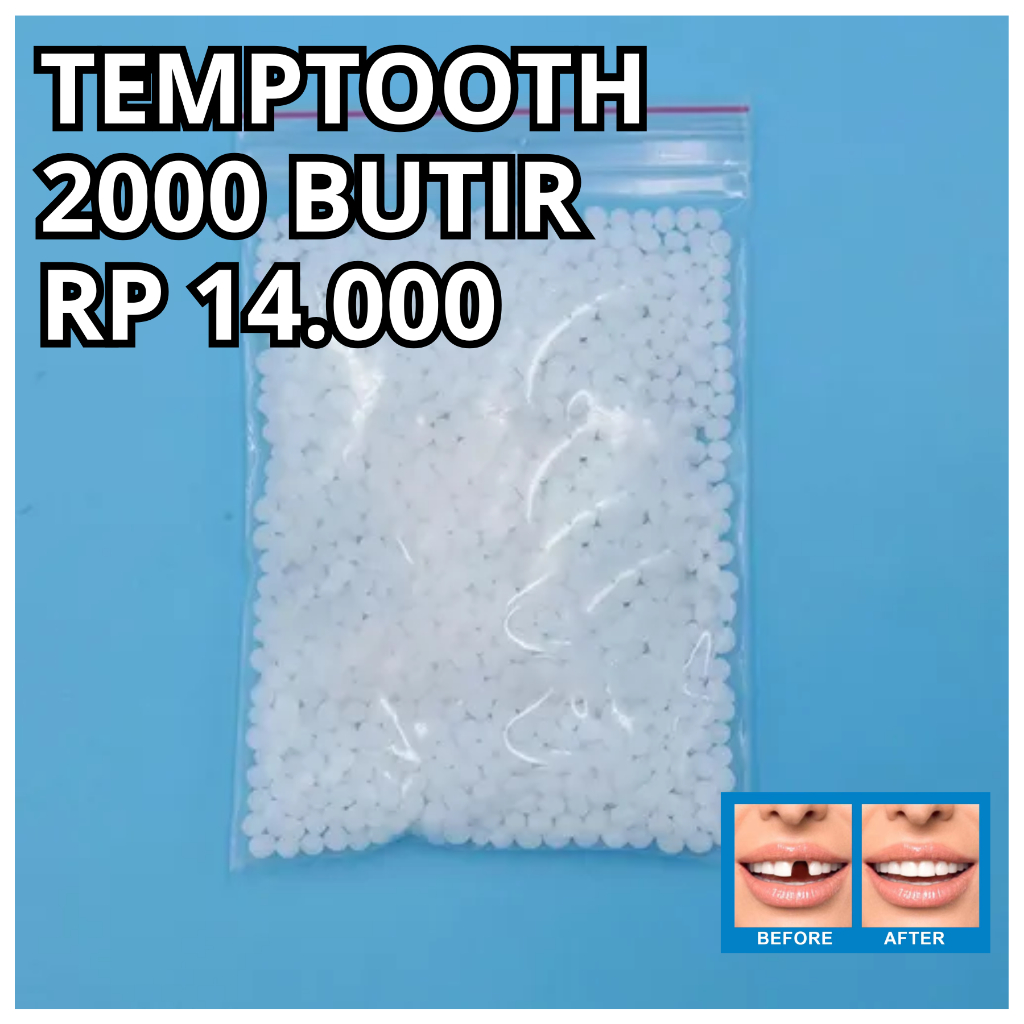 Penambal Gigi Temptooth isi 2000 Butir Murah / Butiran Gigi Palsu