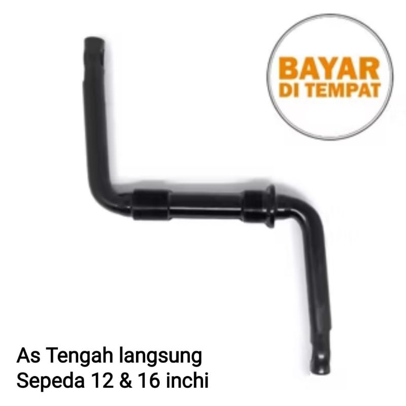 As Tengah Langsung Sepeda Anak Ukuran 16" 18" Hitam