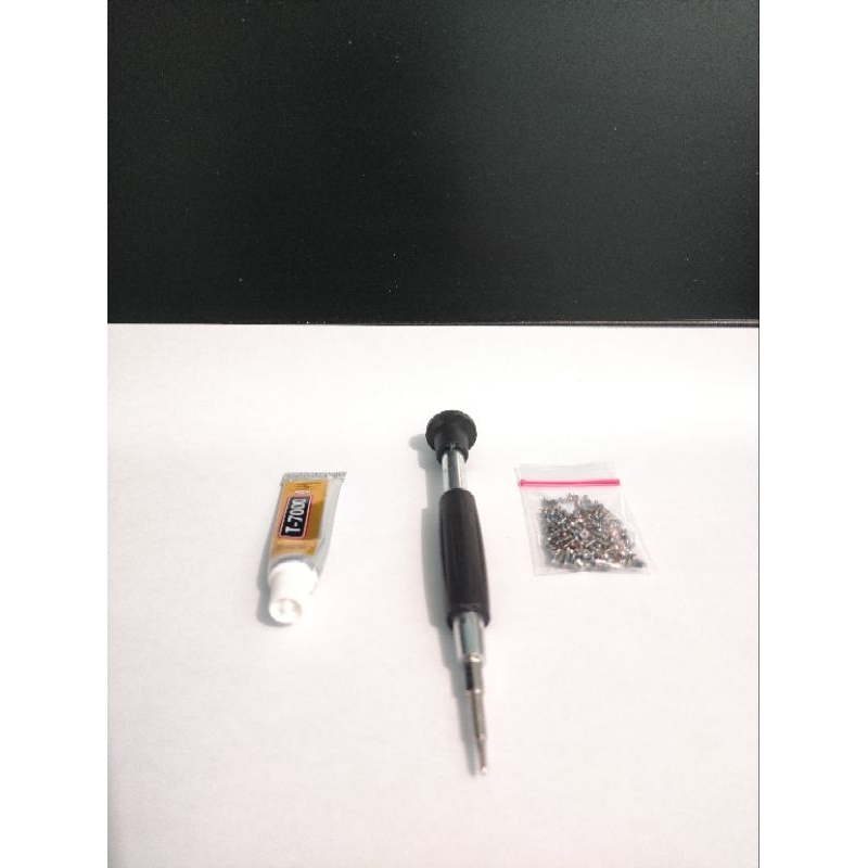 Obeng plus 1.5+lem cair T7000 3ml+ baut hp