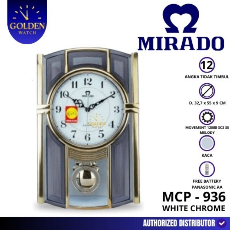 Jam Dinding Mirado Melody Bandul Musik MCP 936 Transpatan/Jam Dinding Musik#Mirado Jam Dinding#Mirad