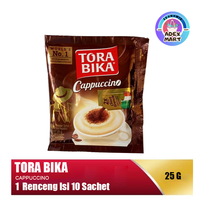 

Torabika Cappuccino renteng kopi serbuk isi 10 sachet 25gr - adex mart