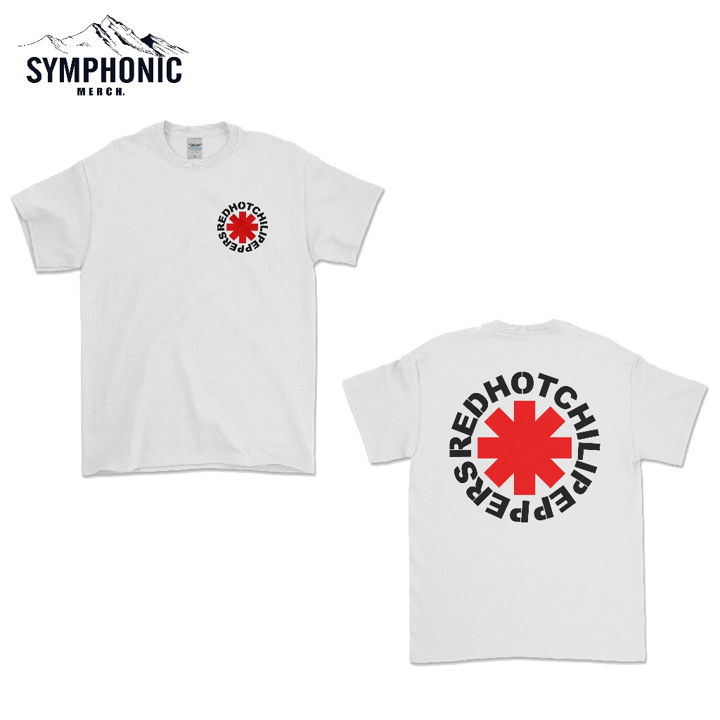RHCP Red Hot Chili Peppers T-Shirt / RHCP Logo Depan Belakang