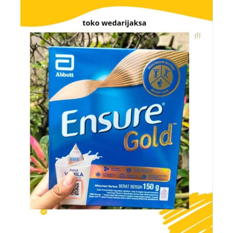 

ensure gold vanila 150gr kemasan baru exp 09/ 2026