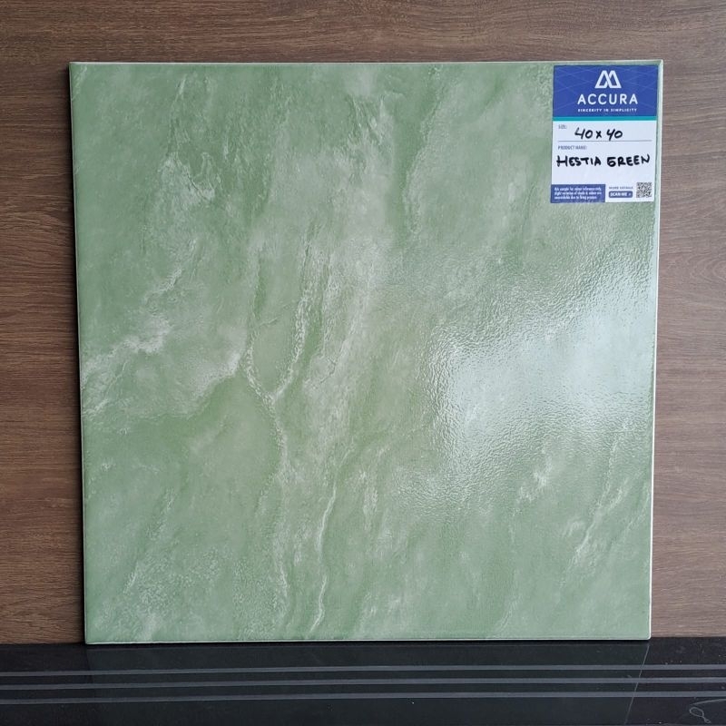 keramik lantai 40x40.Hestia Green/Accura