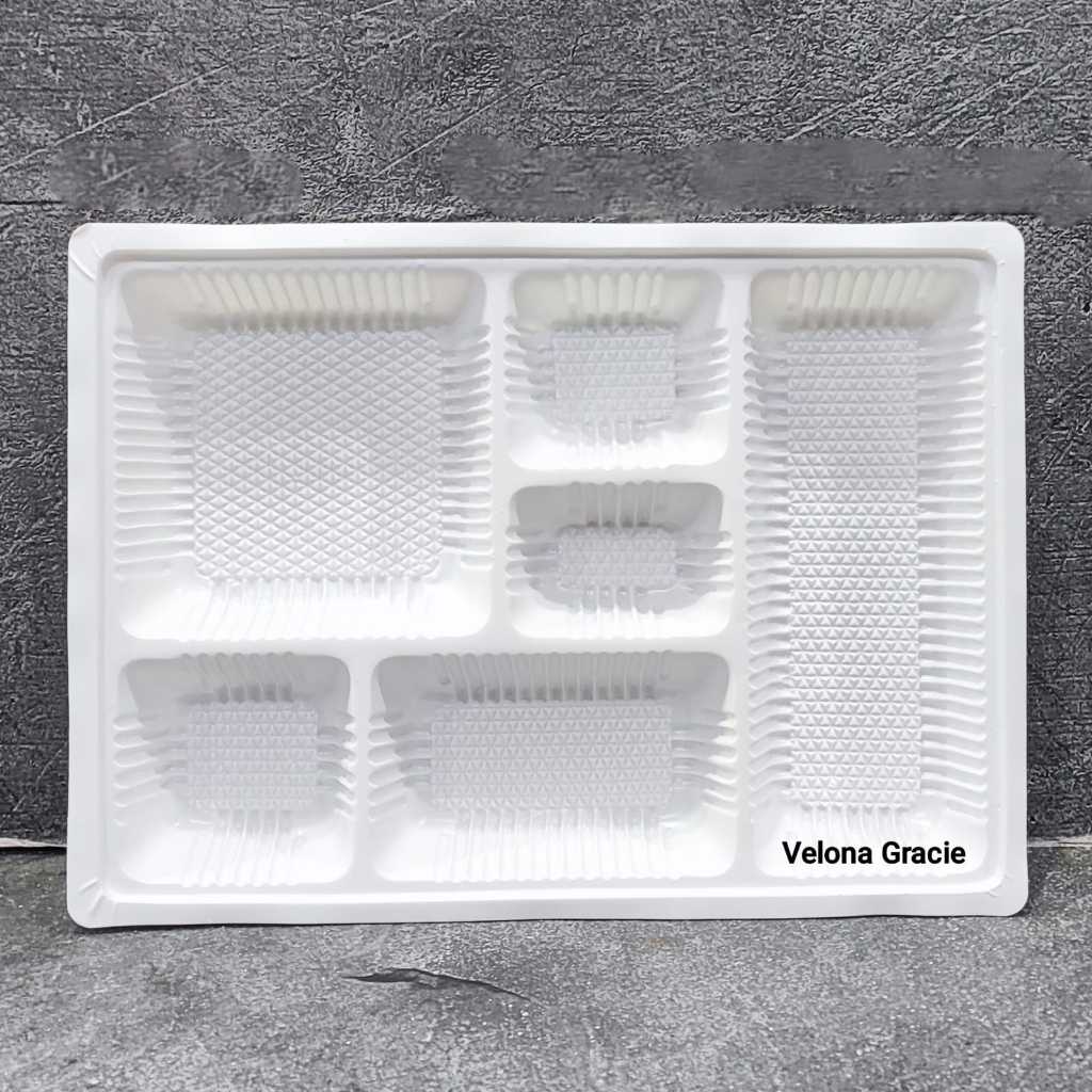 Sekat Mika Persegi Panjang 20x27 isi 50 pcs Putih Susu Sekat 6