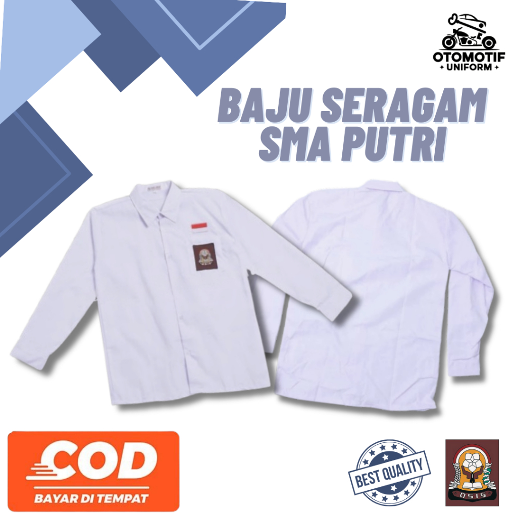 BAJU SERAGAM SMA LENGAN PANJANG PUTRI MURAH SERAGAM SMA MURAH BAJU SERAGAM SMA