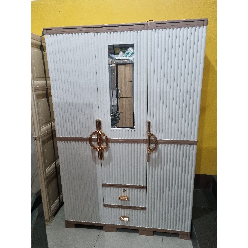 Olymplast OTC Luxury 3 pintu lemari pakaian plastik Lemari baju Plastik premium gantung gamis