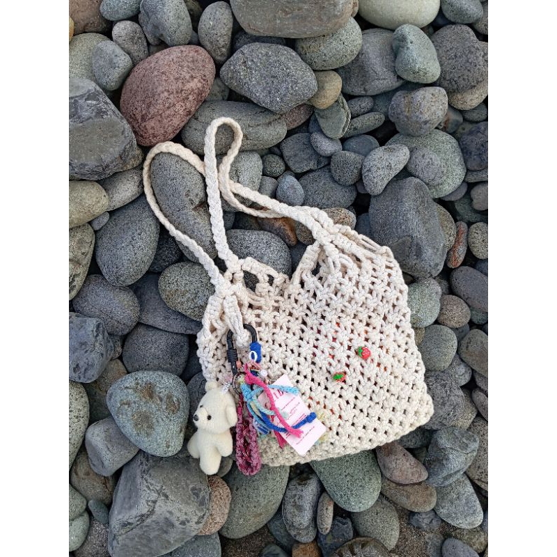 totebag macrame/tas totebag/tasmacrame/totebag/macrame totebag/tas besar/Tas pantai/tas rajut/tas to