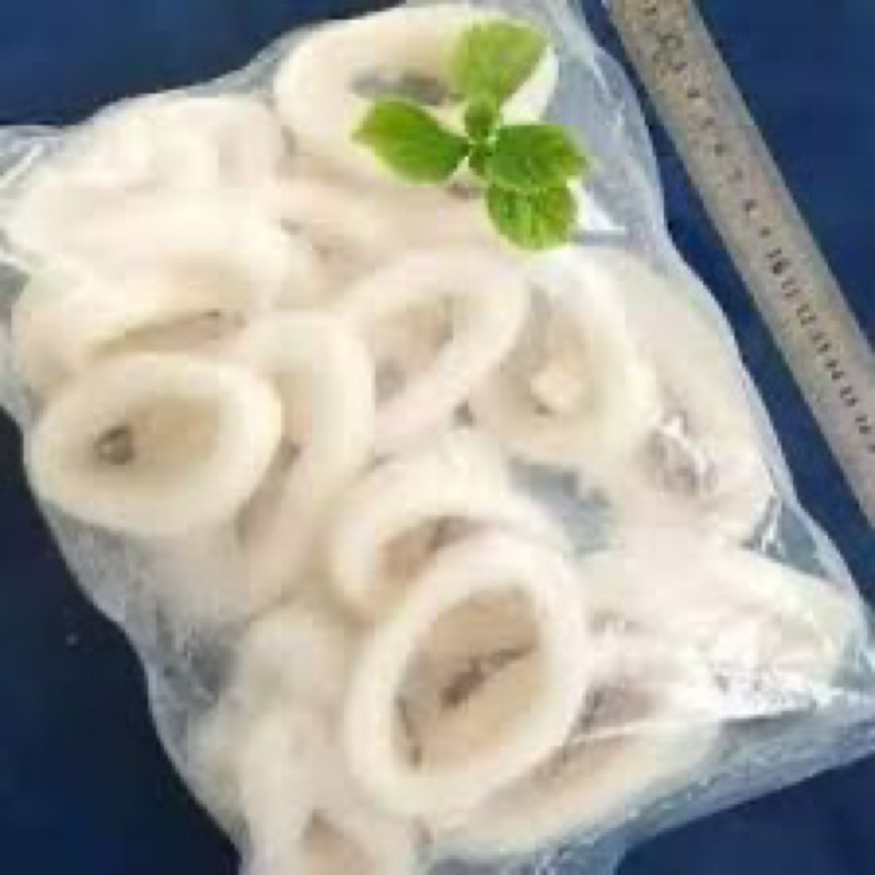 

Cumi ring frozen calamari berat 1 kilogram dan 500gr