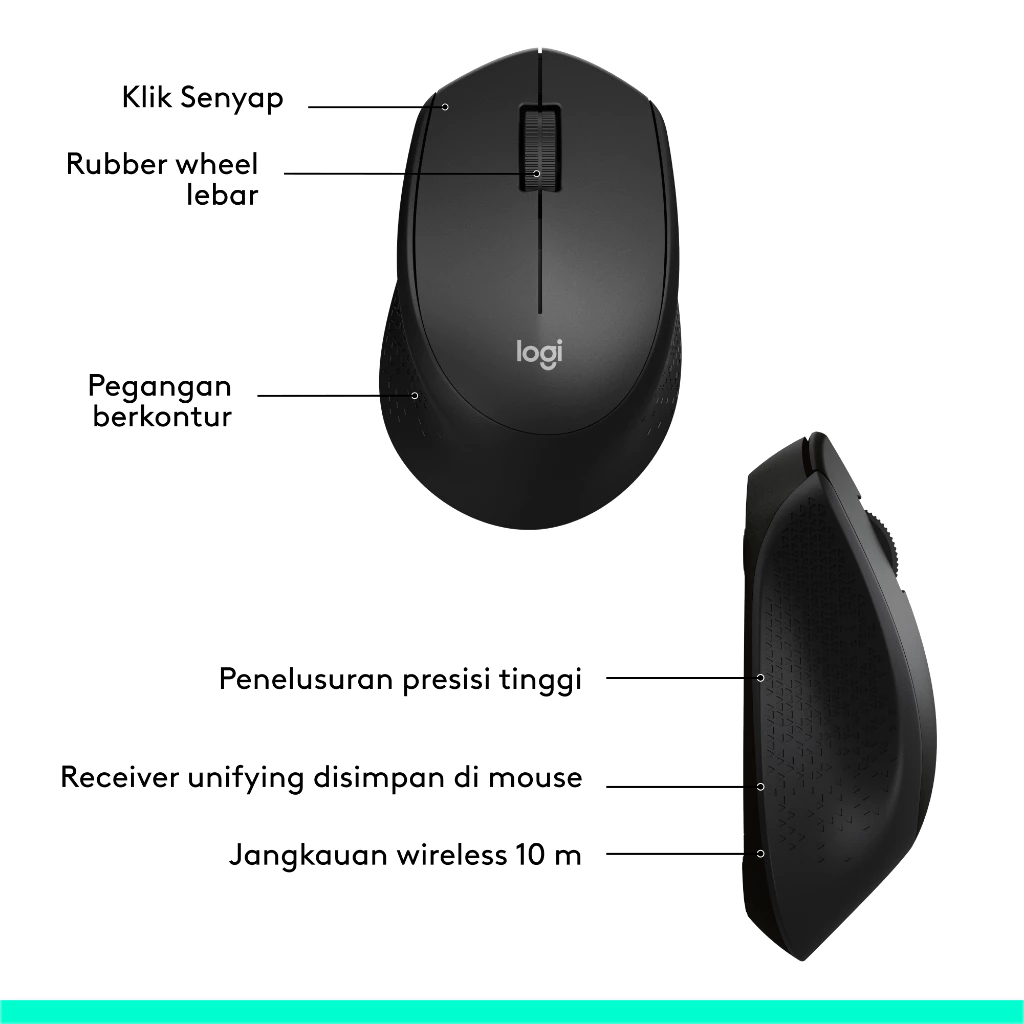 Logitech M331 Mouse Wireless Silent Click
