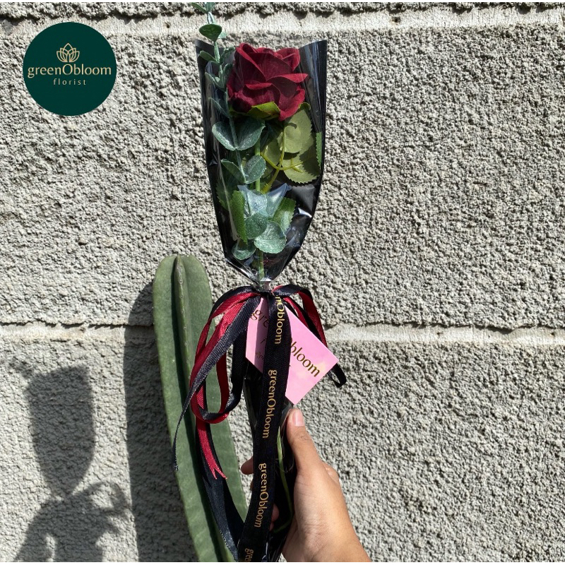 Buket Bunga Mawar Artificial 1 Tangkai