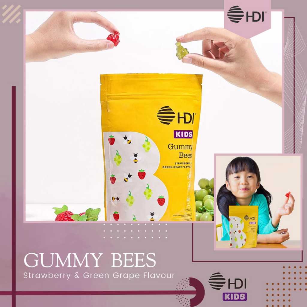 HDI Gummy Bees • Suplemen Vit C Anak ( Original HDI Kids ™ ) - ORIGINAL 100%