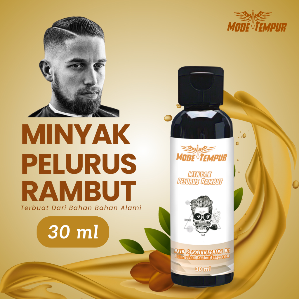 Mode Tempur Minyak Pelurus Rambut Alami Pria dan Wanita 30 ml