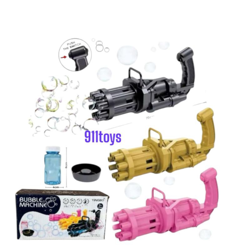 Mainan bubble gum tembakab gelembung bubble elektrik trend tiktok