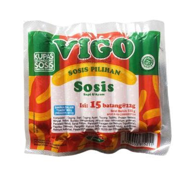 

VIGO Sosis Sapi Merah Isi 15 Pcs 330 Gram