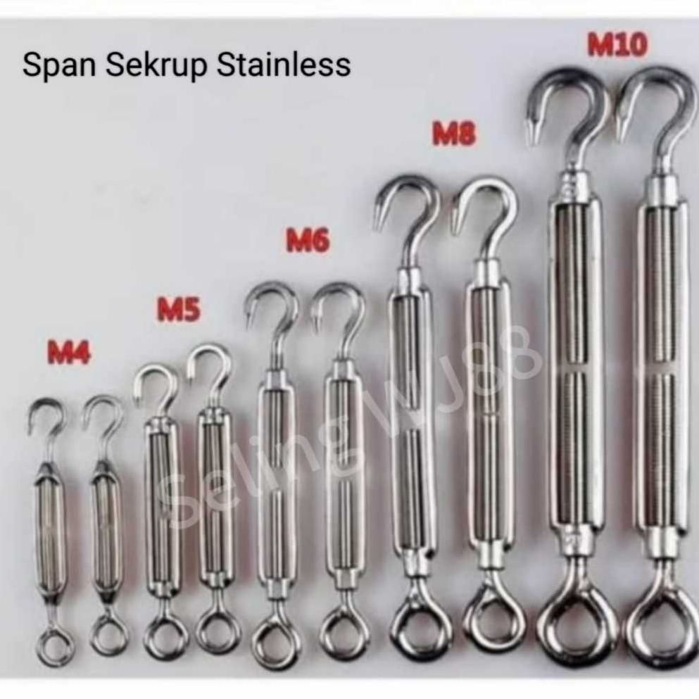 Span Skrup 12MM Stainless / Jarum Keras M12 / Water Mur Stainless 304