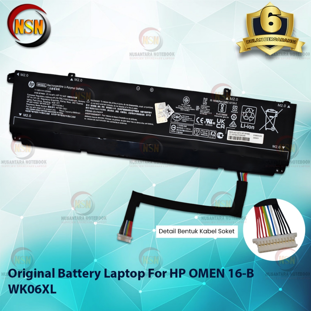 Battery Original Laptop For OMEN 16-B WK06XL