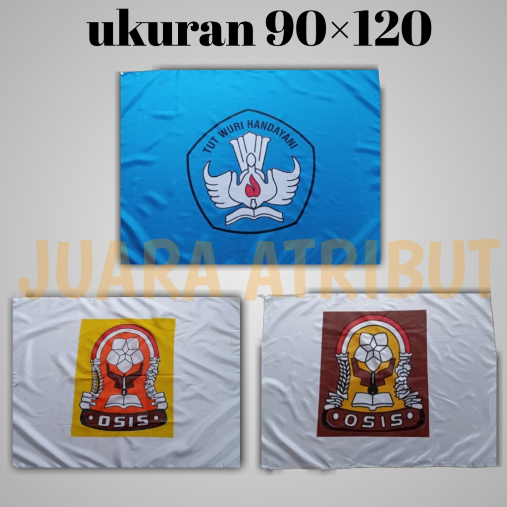 

BENDERA OSIS / BENDERA TUTWURI / BENDERA OSIS SMP / BENDERA OSIS SMA UKURAN 90X120CM