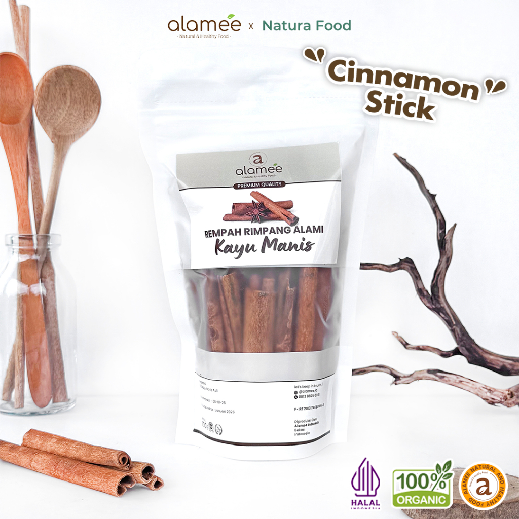 

ALAMEE Kayu Manis Rempah Cinnamon Stick Batang Rimpang Organik Alami Bumbu Masak Spice 100gr