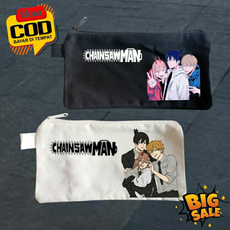 

Tempat Pinsil chainsaw man anime figur tepak pen case chainsawman
