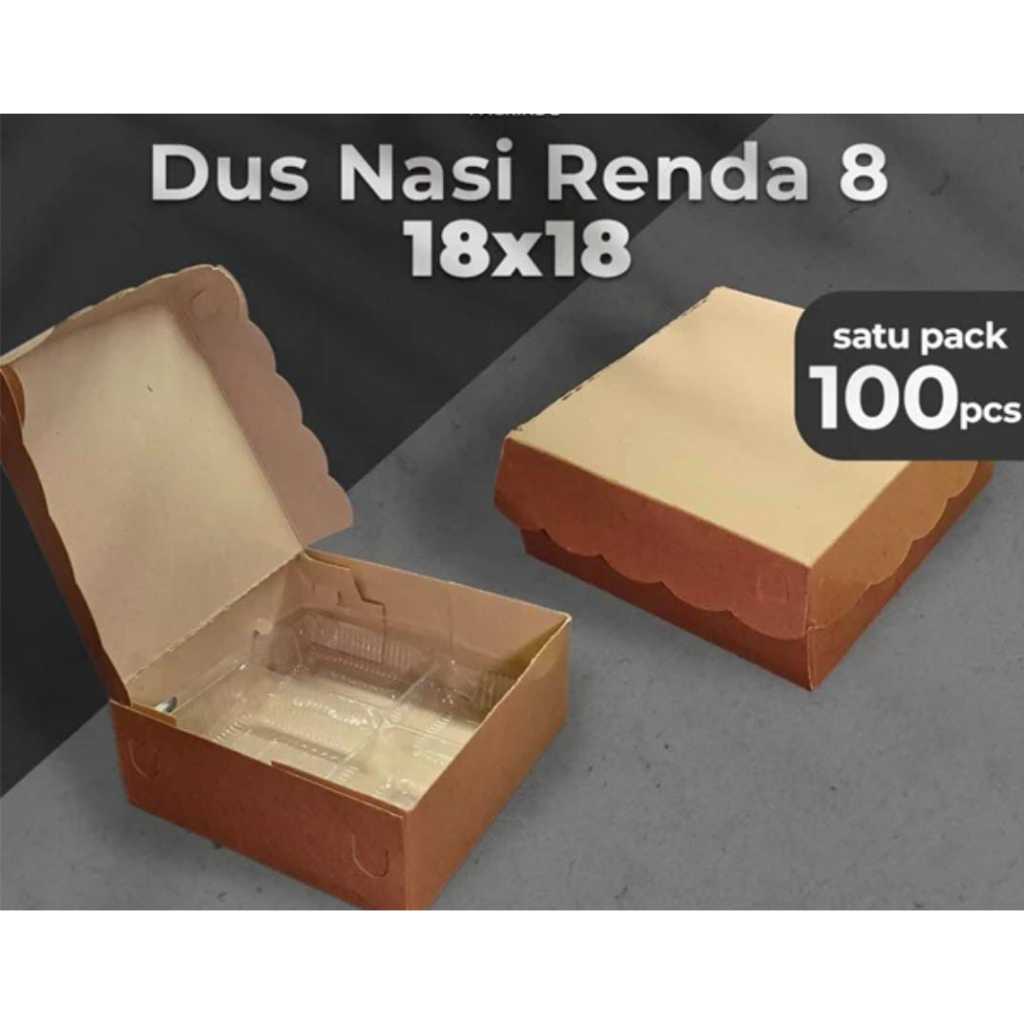 

DUS nasi 18X18/ DUS R8 / Dus Putih / Dus Kraft/ Tebal Gramasi 350 gr