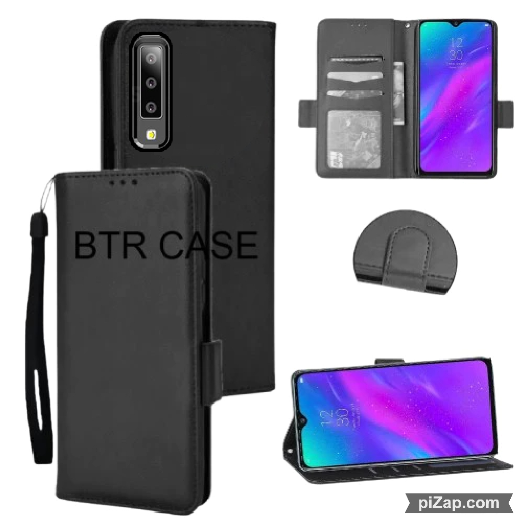 CASE HP SAMSUNG A7 2018 - SAMSUNG A750 CASING DOMPET KULIT FLIP COVER LEATHER SARUNG HP