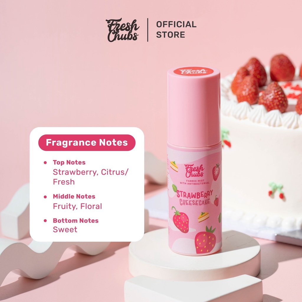 Freshchubs Fabric Mist with antibacterial Strawberry Cheesecake 100ml