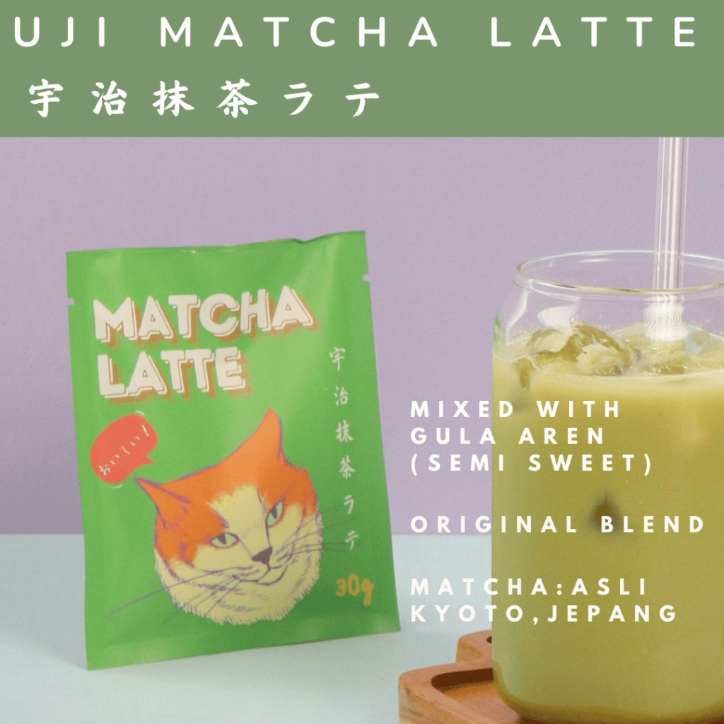 

Uji Matcha Latte [Semi Sweet] | Original blend by Dapur Oishi with Gula Aren | Green Tea Latte Instant Brown Sugar | Premium Japanese Matcha Latte praktis - 30g
