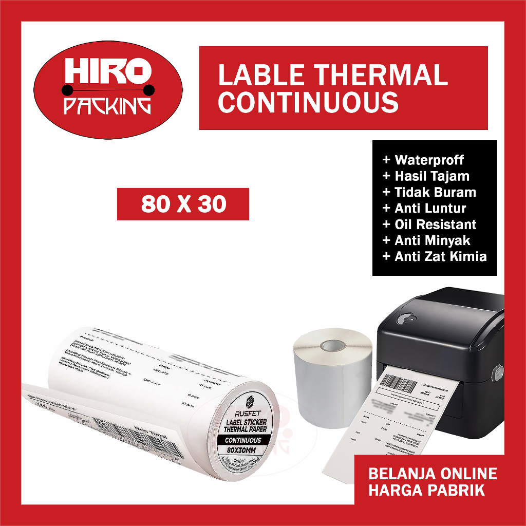 

Label Sticker Kertas Thermal Resi Lengkap Ukuran 100 x 150 , 100 x 100 , 80 x 30 57 x 30 , 57 x 40 , 80 x 40 , 80 x 50 , 80 x 80 Isi 200 300 500 Direct Kertas Olshop Paket Pengiriman Roll Printer Stiker Termal Waterproof 100x150 Roll