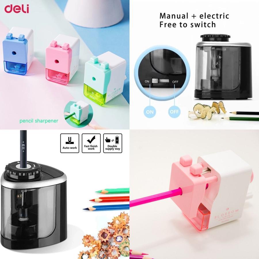 

Serutan Rautan Pensil Elektrik Manual Pencil Sharpener Kantor Sekolah Alat Tulis Anak / Serutan Pensil Elektrik