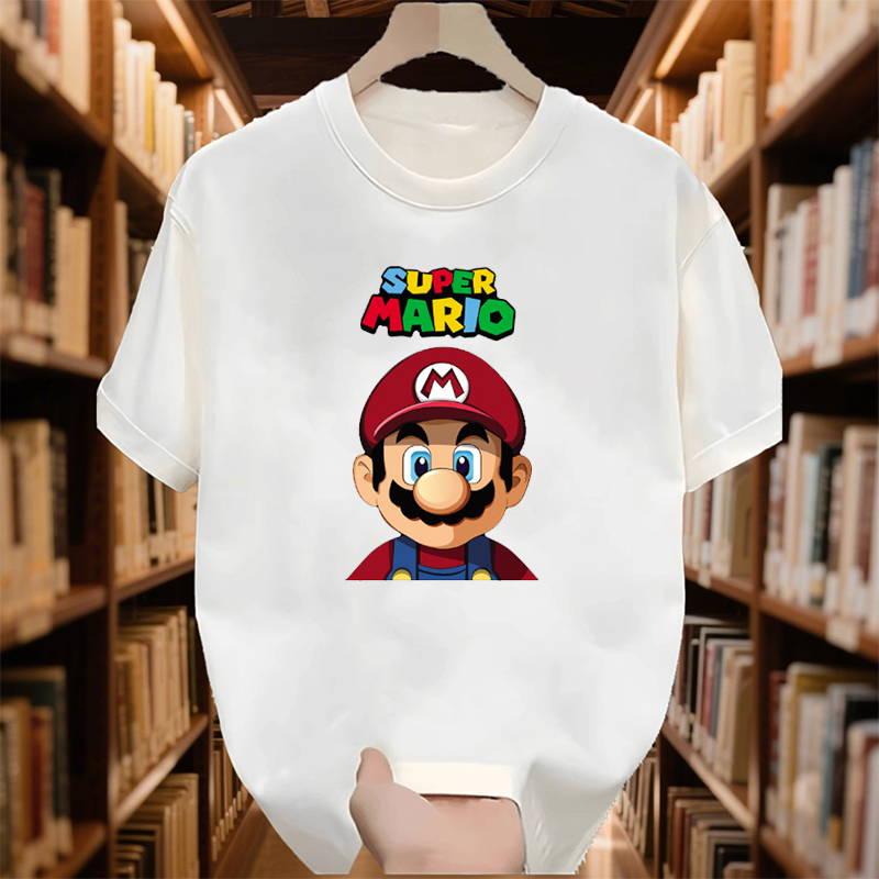 Kaos Super Mario Odyssey Style - Motif Topi Merah & Bintang Emas | Cotton Jersey Premium