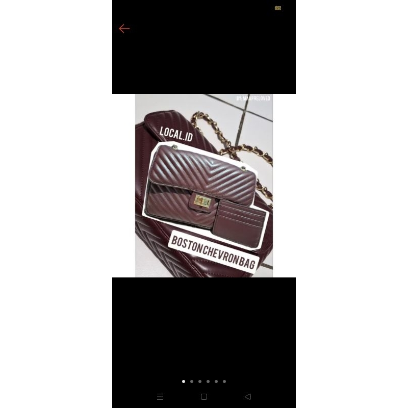 TAS HEYLOCAL CHEVRON BAG MAROON - Heylocal Bag - Heyloca Maroon - Heylocal Chevron