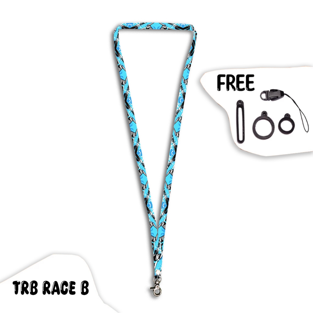 

ID LANYARD TALI GANTUNGAN HANDPHONE LEHER NAMETAG GANTUNGAN KUNCI MOTOR FREE KARET + CLIP HP - TRB