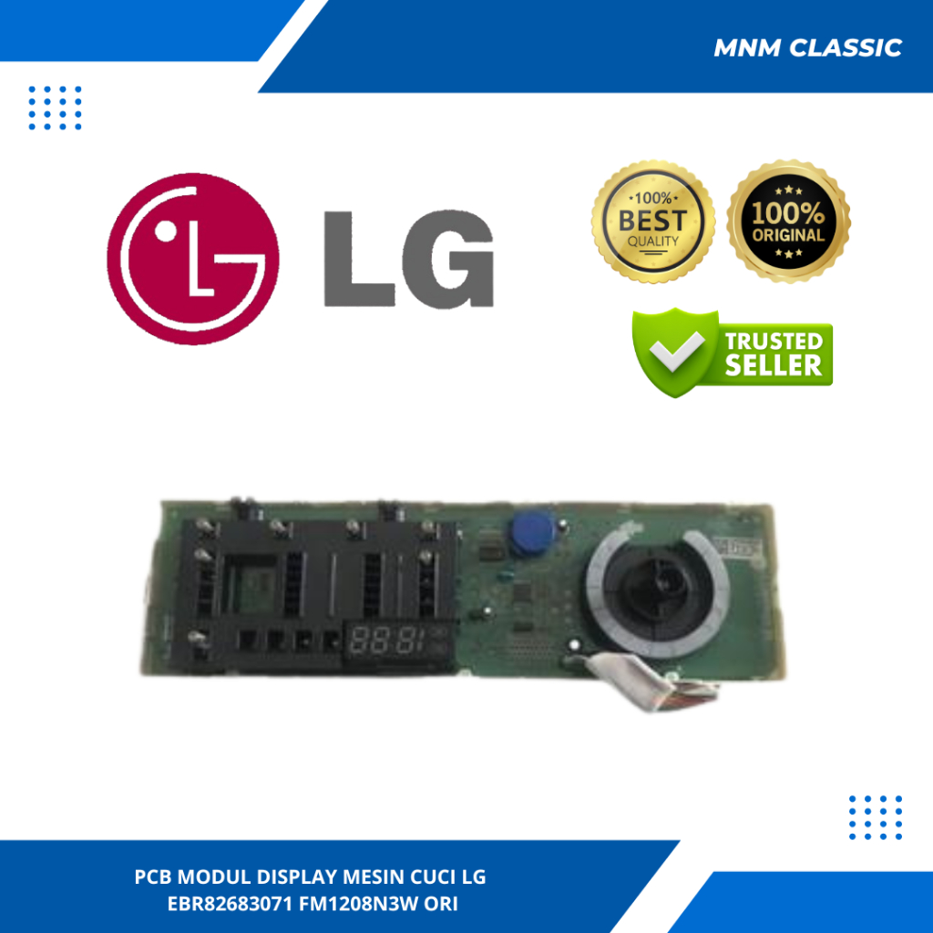 PCB MODUL DISPLAY MESIN CUCI LG EBR82683071 FM1208N3W ORI