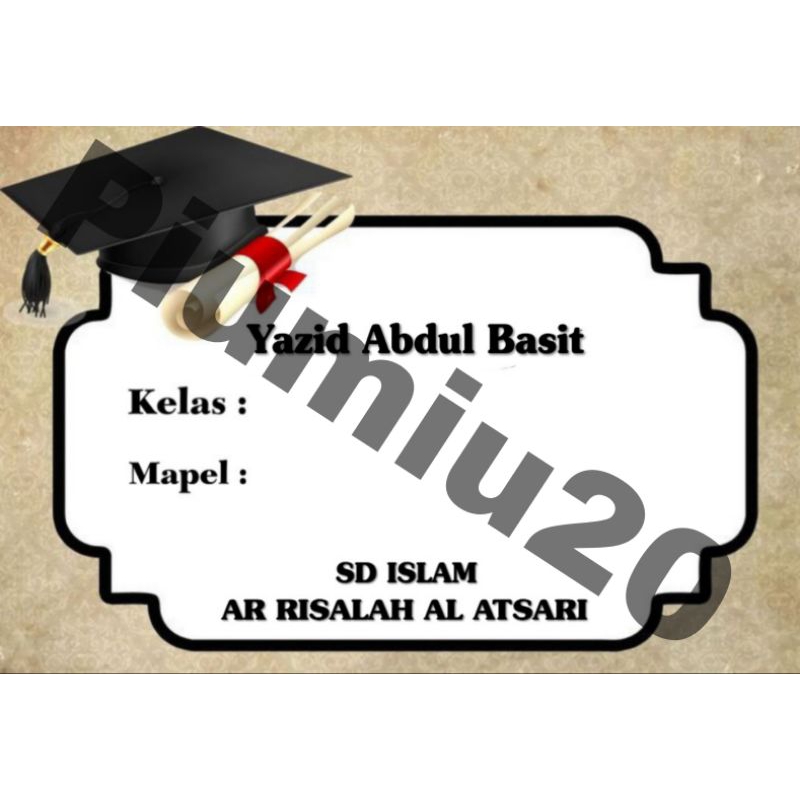 

STIKER PRODUK LABEL BUKU SEKOLAH ANAK ISI 50PCS