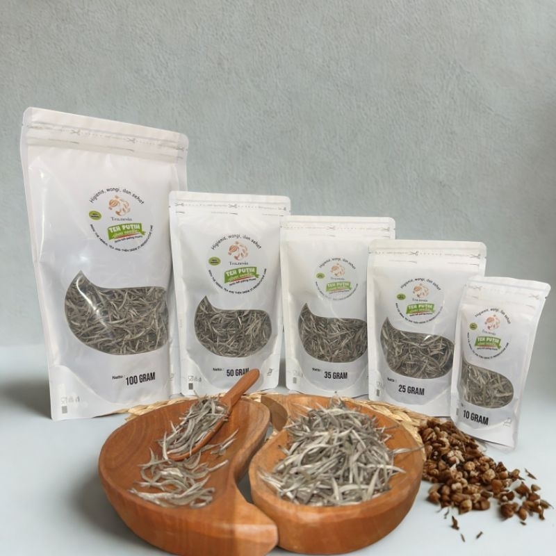 

white tea silver needle teh putih Tea.nesia kemasan varian