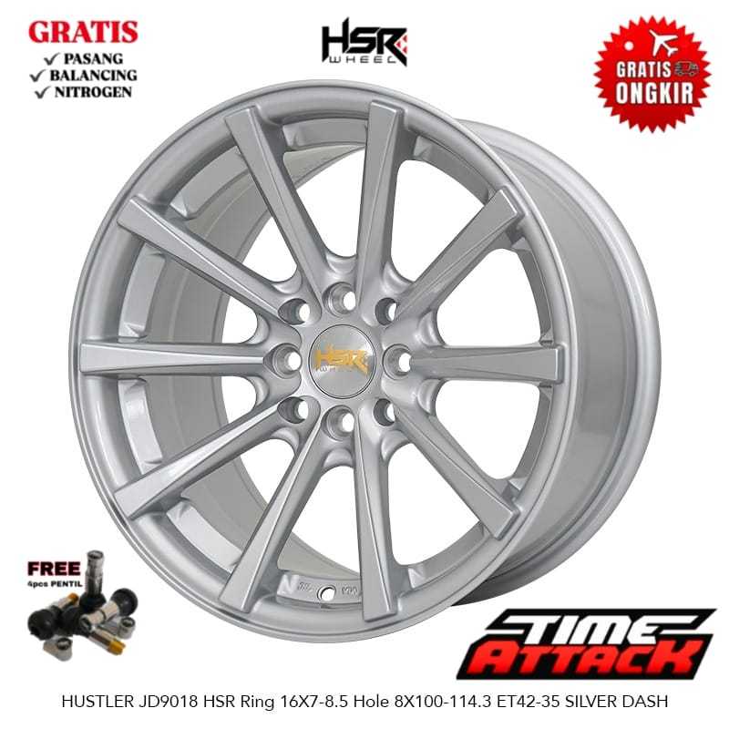 Velg Mobil Jazz Ring 16 HSR WHEEL Tipe HUSTLER Velg Hsr R16 - TIME ATTACK BOGOR