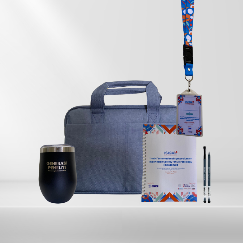 

Paket 5 Seminar Kit Generasi Peneliti (Tas Laptop, Notebook Spiral, Bolpoint, Paket ID Card + lanyard Tumblr Mug)