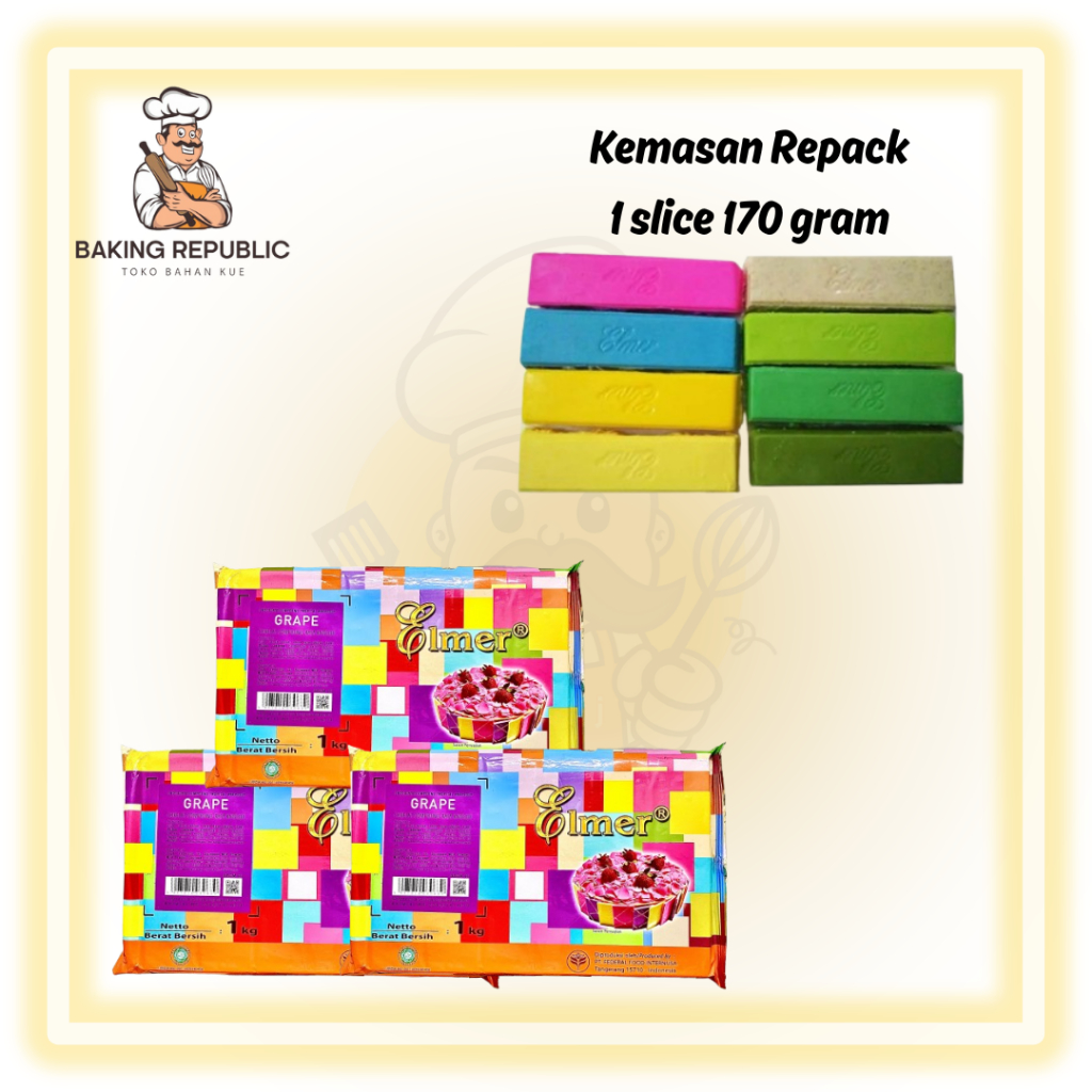 

Elmer Chocolate Tropical Compound 1slice 170gr | Coklat Batangan aneka Rasa | 1 Bar | 1 Slice | All Varian Rasa | Best Seller