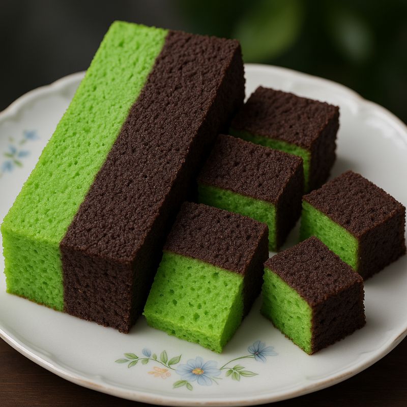 

Brownies kukus sarikaya pandan FIKA CAKES
